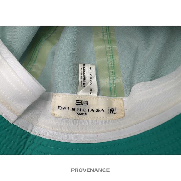 🔴 Balenciaga BB Logo Embroidered Bucket Hat - Turquoise - Picture 5 of 5